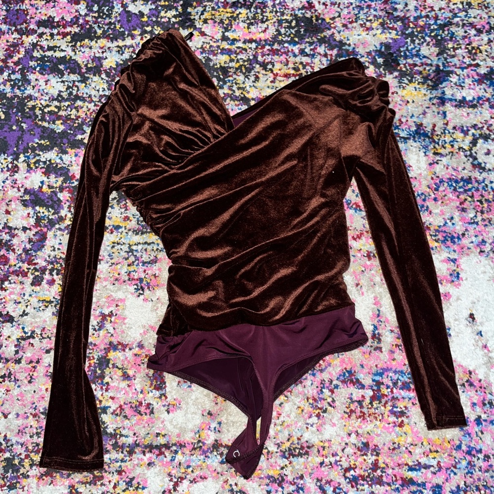 brown bodysuit